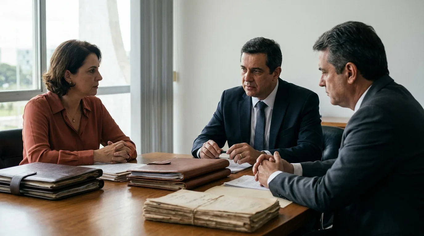 Comissão de processo administrativo disciplinar reunida para julgar servidor estável