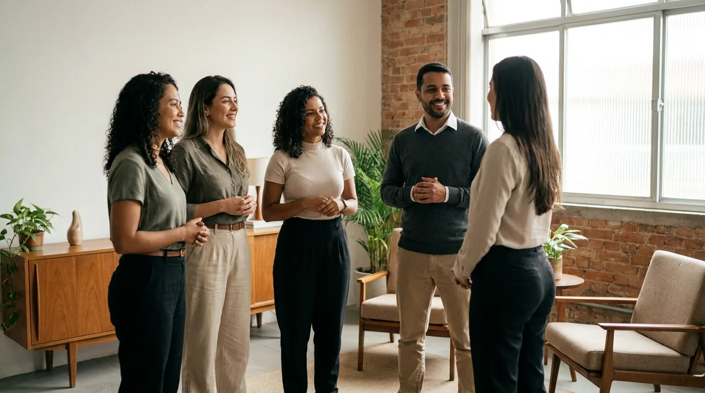 Equipe multiprofissional avaliando candidato PcD em perícia de concurso público